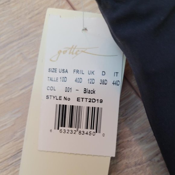 114. Profile by Gottex Underwire one piece Swimsuit. Solid Black. Size 10D. NWT - Picture 4 of 4